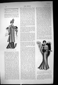 Old 1900 Ladies Fashion Sacque Coat Gown Cravat Kansas Fire Brigade H 20th