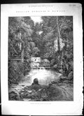 Old 1886 Bowodd House England Cascade Park River Marquis Lansdowne La 19th