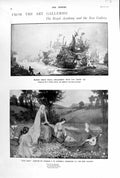 Old 1900 Ships Scene Blake Great Naval Engagement Van Tromp Our Lady Victorian