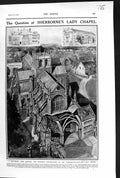 Old 1921 Sectional View Sherbourne Lady Chapel School Rectory Archite 20th