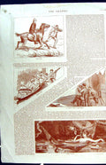 Antique Old Print 1885 Henley Regatta Marsh Lock River Boats Horse Naked Lady