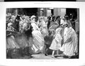 Original Old Antique Print 1889 Scene After Pantomime Audience Lucien Davis