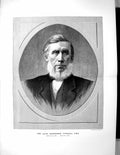 Original Old Antique Print 1893 Portrait Professor Tyndal F.R.S.Victorian
