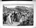 Old 1880 Hampstead Heath Holiday Time London Music Entertainment Fine 19th