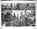 Old 1882 Bradford Market Street Church Swing Bridge River Saltaire Fi 19th