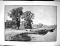 Old 1886 English Pastoral Harvest Fishing River Trees Fine Art Seymou 19th