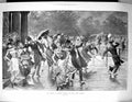 Original Old Antique Print 1899 Summer Shower Hyde Park London Wind Weather