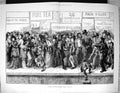 Antique Old Print 1880 Passengers Railway Station Excursion Train Families