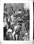 Antique Old Print 1886 Home Season Romance House Stairs Woodville Fine Art