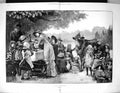 Old 1881 Day Arcadia Family Picnic Cow Countryside Overend Fine ArtVictorian