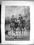 Old 1880 Pleasant Company Makes The Way Short Man Woman Horse Romance 19th