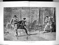 Original Old Antique Print 1884 Day Reckoning Men Swords Duel Berkley Fine Art