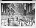 Original Old Antique Print 1883 Enthronement Archbishop Canterbury Cathedral