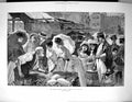 Old 1887 River Thames Boating Season Market Day Scene Kingston Lucien 19th