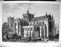 Antique Print 1882 Exterior Ripon Cathedral England Architecture Fine Art 19th