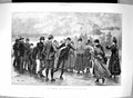 Old Antique Print 1889 Sir Roger De Coverley Ice Skating Arthur Hopkins 19th