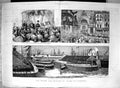 Antique Old Print 1881 Prince Wales Liverpool Langton Dock Ships Town Hall