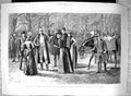 Antique Old Print 1889 Military Steeplchase Sandown Park Horse Racing Sport