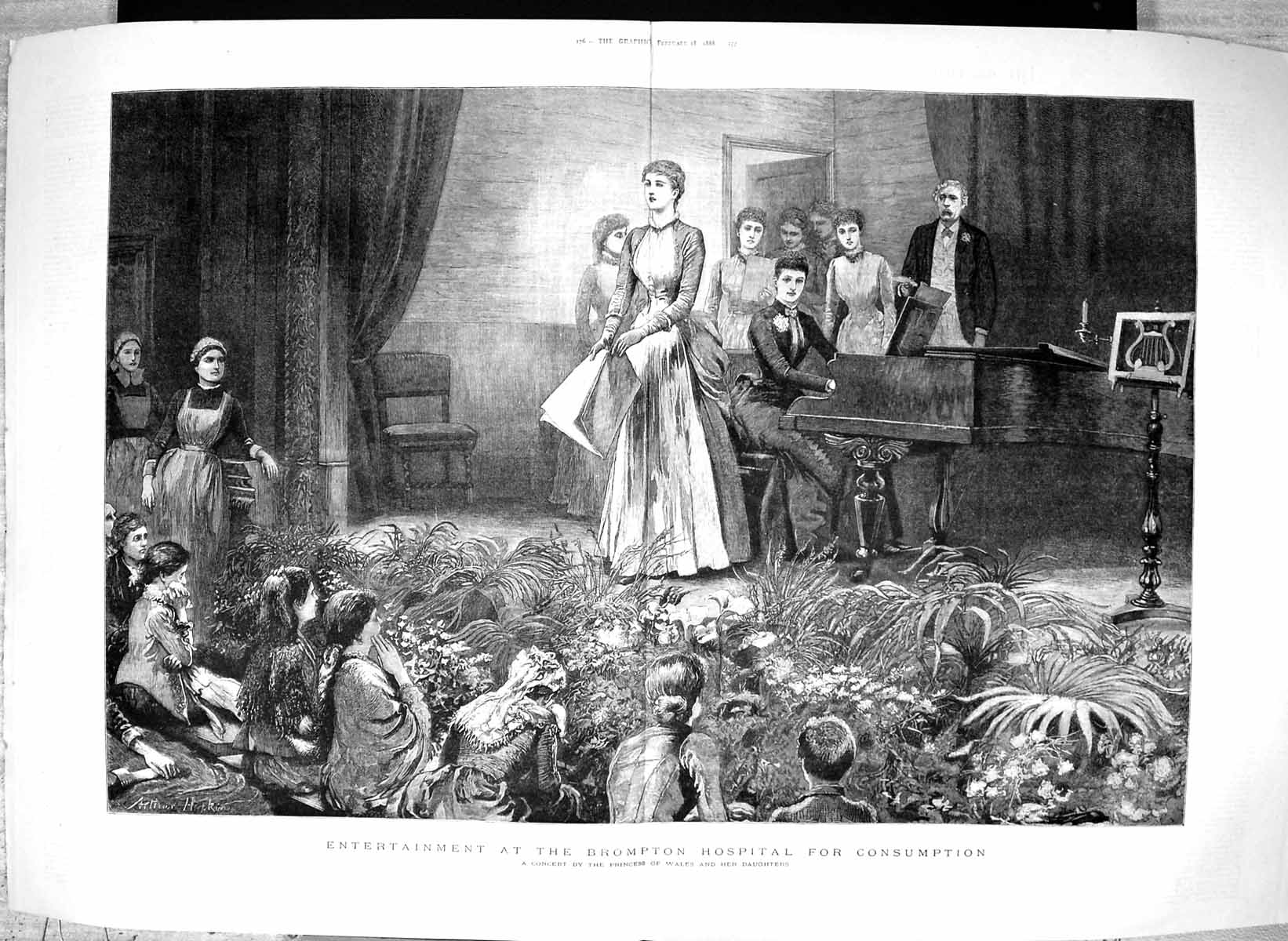 Old 1888 Entertainment Brompton Hospital Consumption Princess WalesVictorian