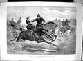 Antique Old Print 1885 Runnaway Horse Rotten Row London Policeman Charlton