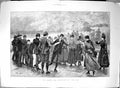 Antique Old Print 1889 Sir Roger De Coverley Ice Skating Winter Amusements