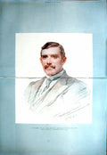 Antique Old Print Damaged 1902 Portrait John Brodrick Secretary State War 20th