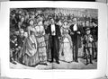 Antique Old Print Damaged 1885 God Save Queen Inventions Exhibition Hopkins