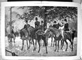 Antique Old Print Damaged 1883 Sharp Shower Rain Row Hyde Park Horses London