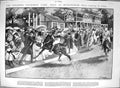 Original Old Antique Print 1900 Siers Polo Sport Hurlingham Horses Spectators