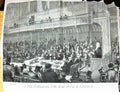 Antique Old Print Large Rare 1854 Ministerial Side House Commons Parliament