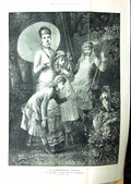 Old Large Rare 1881 Princess Wales Daughters Sandringham Gardens Roya Victorian