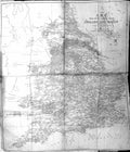 Antique Print Large Rare Damaged Transport Railway Guide Map England Wales