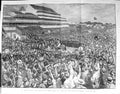 Antique Old Print Large Rare 1896 Derby Horse Racing Prince Wales Persimmon