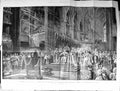 Antique Old Print Large Rare 1902 Coronation Queen England Westminster Abbey