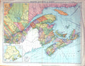 Old Large Rare Map Maritime Provinces Quebec Canada Brunswick Scotia