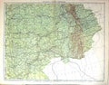 Antique Print Large Rare Colour Map East Central Russia Kazan Samara Sarato