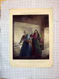 Original Old Antique Print Colour Religion Peter John Sepulchre He Is Risen
