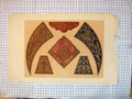 Original Old Antique Print Colour Embroidery Bullion Tunis Patterns Decoration