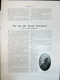 Original Old Antique Print Portrait Mr George Mcculloch Art Journal 1908 20th