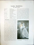 Old Art Journal 1908 Portrait Miss Rodbard Polly Paine Southwark Fair 20th