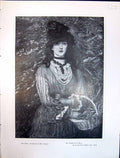 Old Art Journal 1908 Portrait Beautiful Woman Mrs Frederic Myers Mill 20th