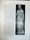 Old Art Journal 1908 Mourning Woman Sculpture Une Parade Aubin Lady U 20th