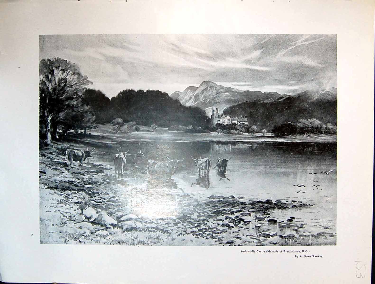 Old Art Journal 1908 Ardmaddie Castle Marquis Breadalbane Loch Seil D 20th