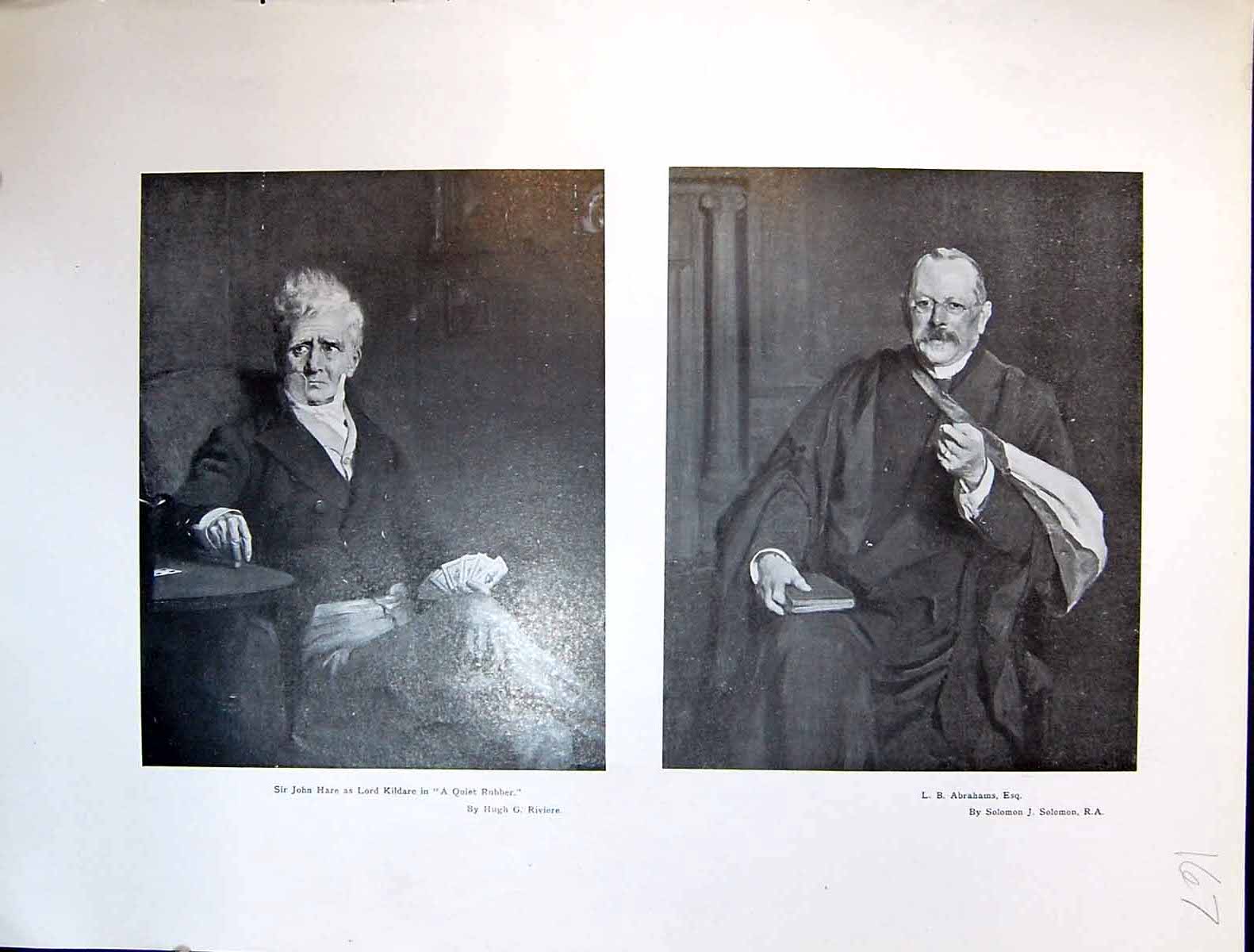 Old Art Journal 1908 Portrait John Hare Kildare Theatre Abrahams Foun 20th
