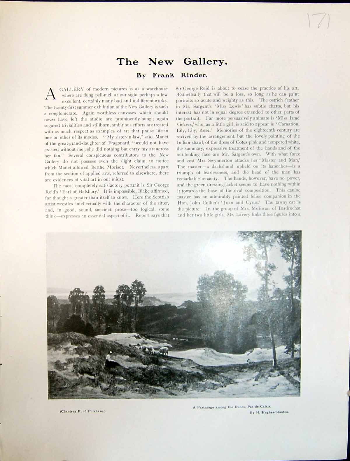 Old Art Journal 1908 Pasture Dunes Pas Calais Walberswick Woman Samar 20th