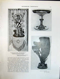 Old Art Journal 1908 George Dragon Earl Grey Banner Silver Fruit Dish 20th