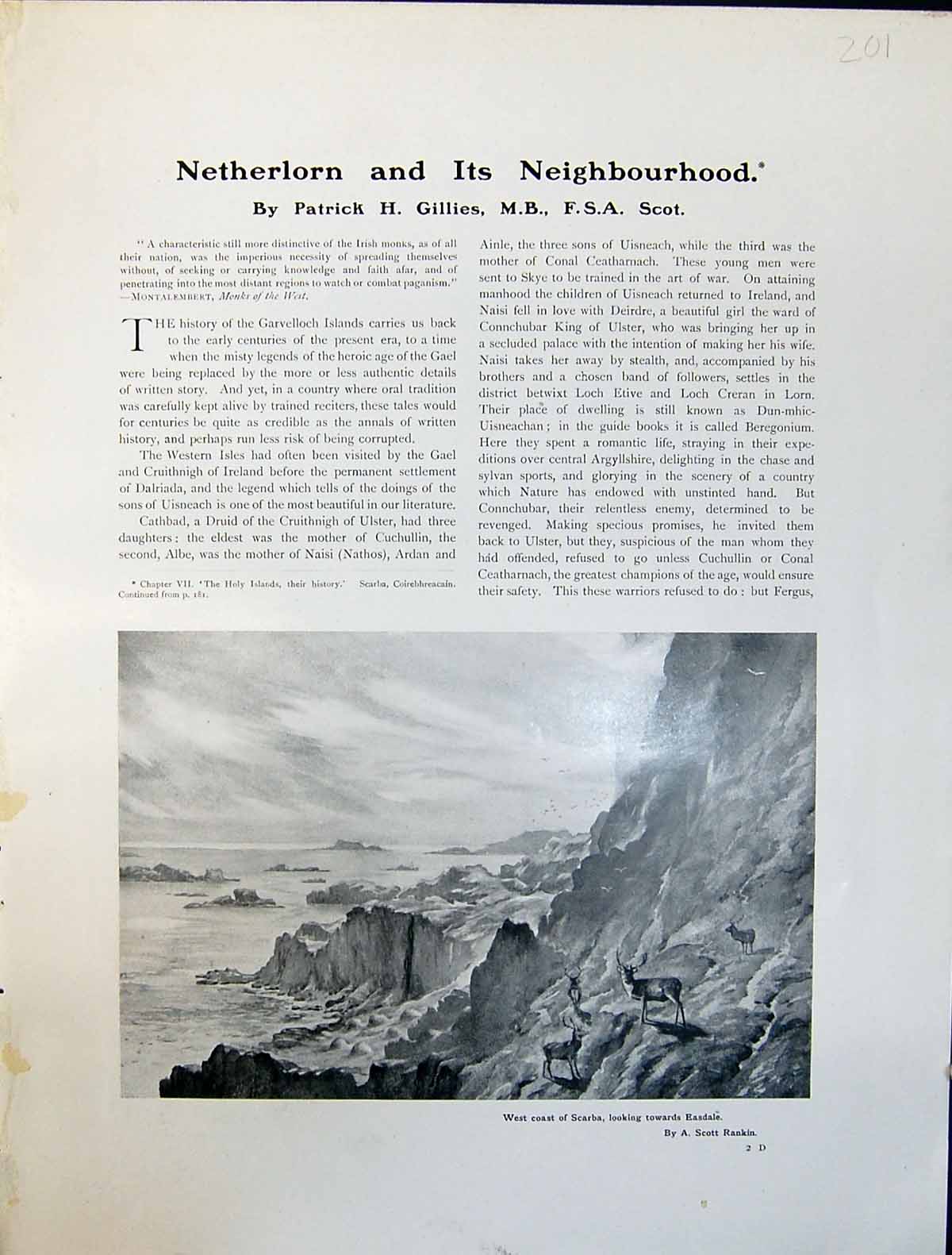 Old Art Journal 1908 West Coast Scarba Easdale Stags Hinds Shore Scot 20th