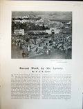 Antique Print Art Journal 1908 Market Place Tangier John Lavery Green Sofa 20th