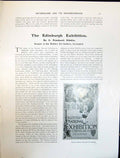 Old Art Journal 1908 Edinburgh Exhibition Poster Cumming Piano Music 20th