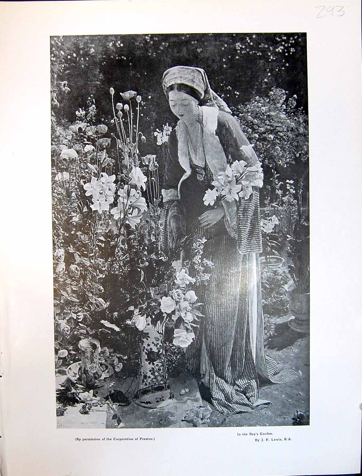 Old Art Journal 1908 Lady Flowers Bey'S Garden Sculpture Death Dirce 20th